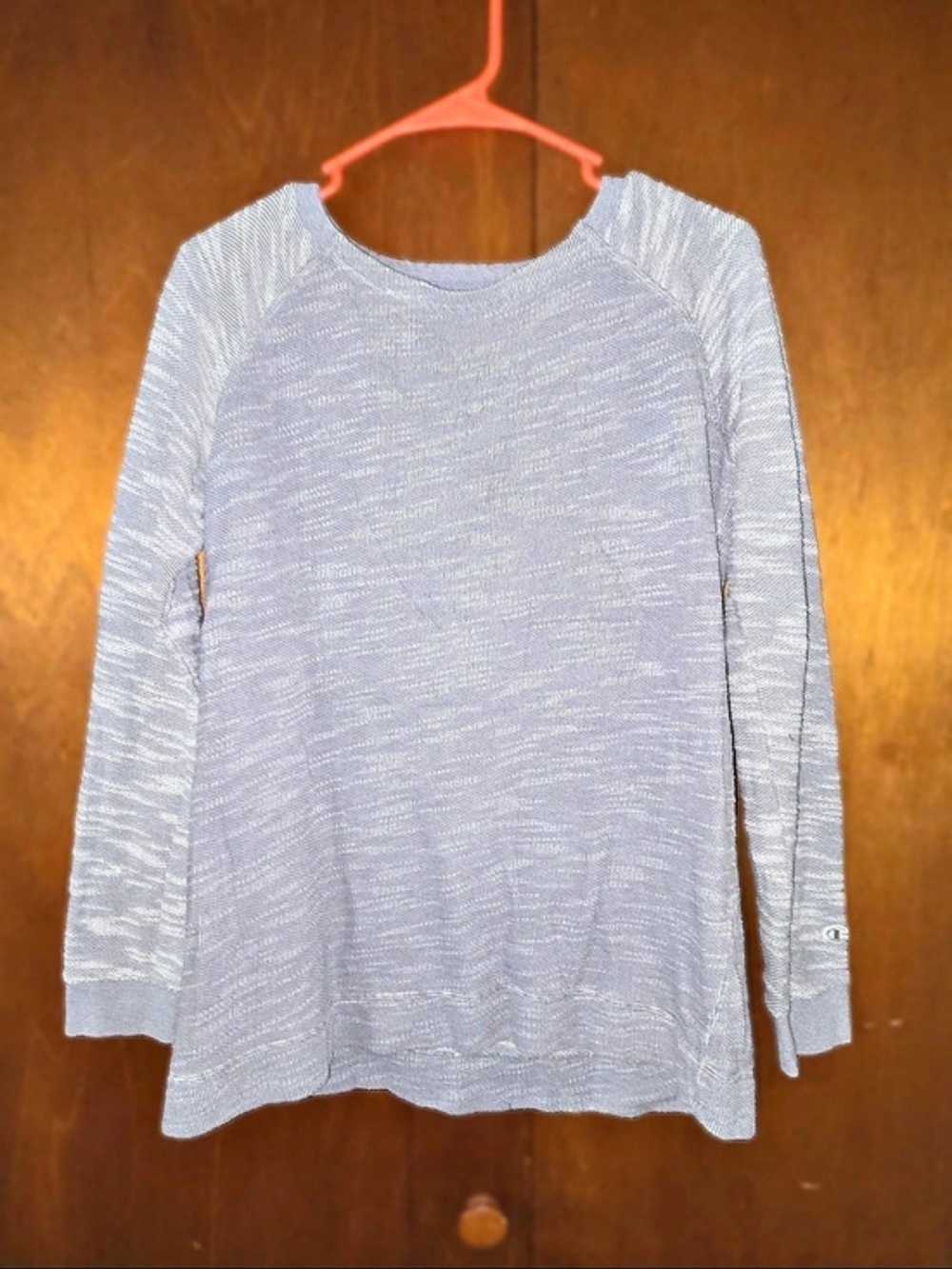 Champion Long Sleeve Tee Gray Size Medium